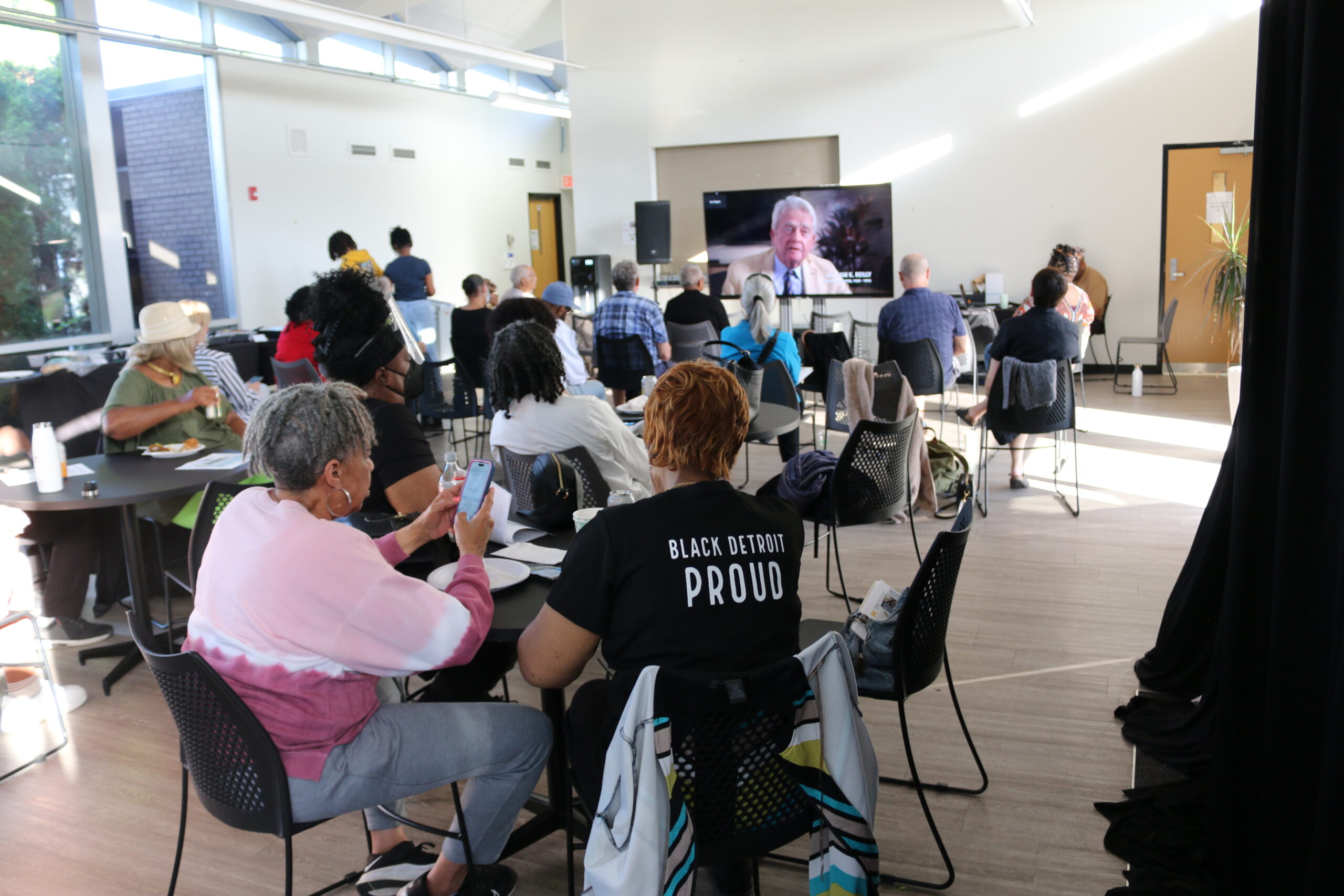 Theresa Landrum speaks at Pollution to Solutions Film Screening and Panel Discussion
